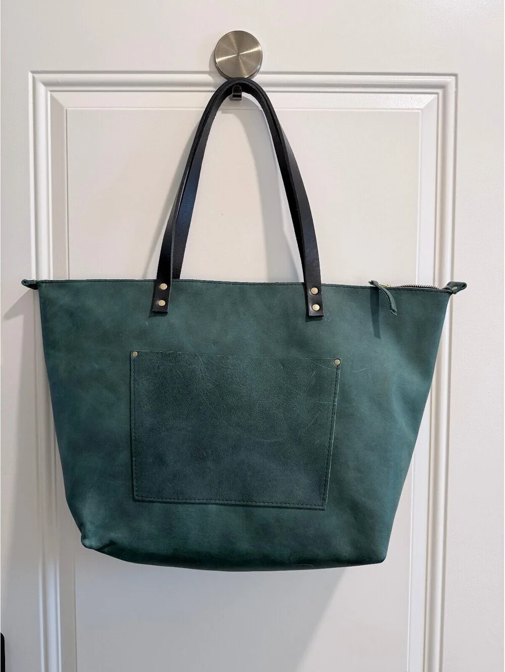 Oversized Leather Tote Bag Portland Leather Goods Zippered